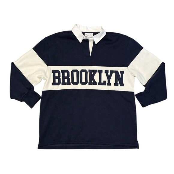 Hippie Rose Tops - Hippie Rose Brooklyn Polo Shirt Womens M Blue Long Sleeve Cotton Blend NWT